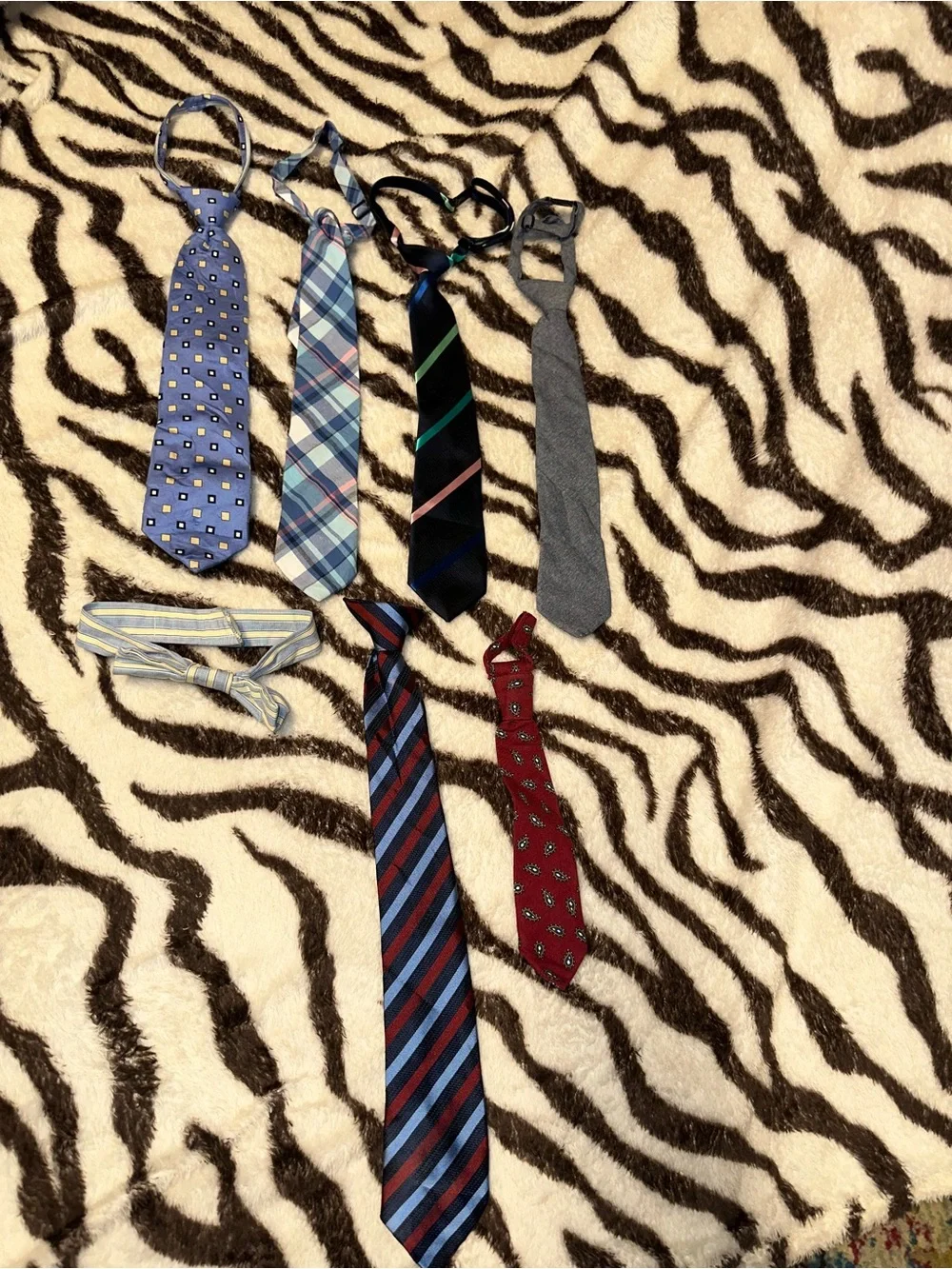 Little Boys Assorted Blue and Red Neck Ties